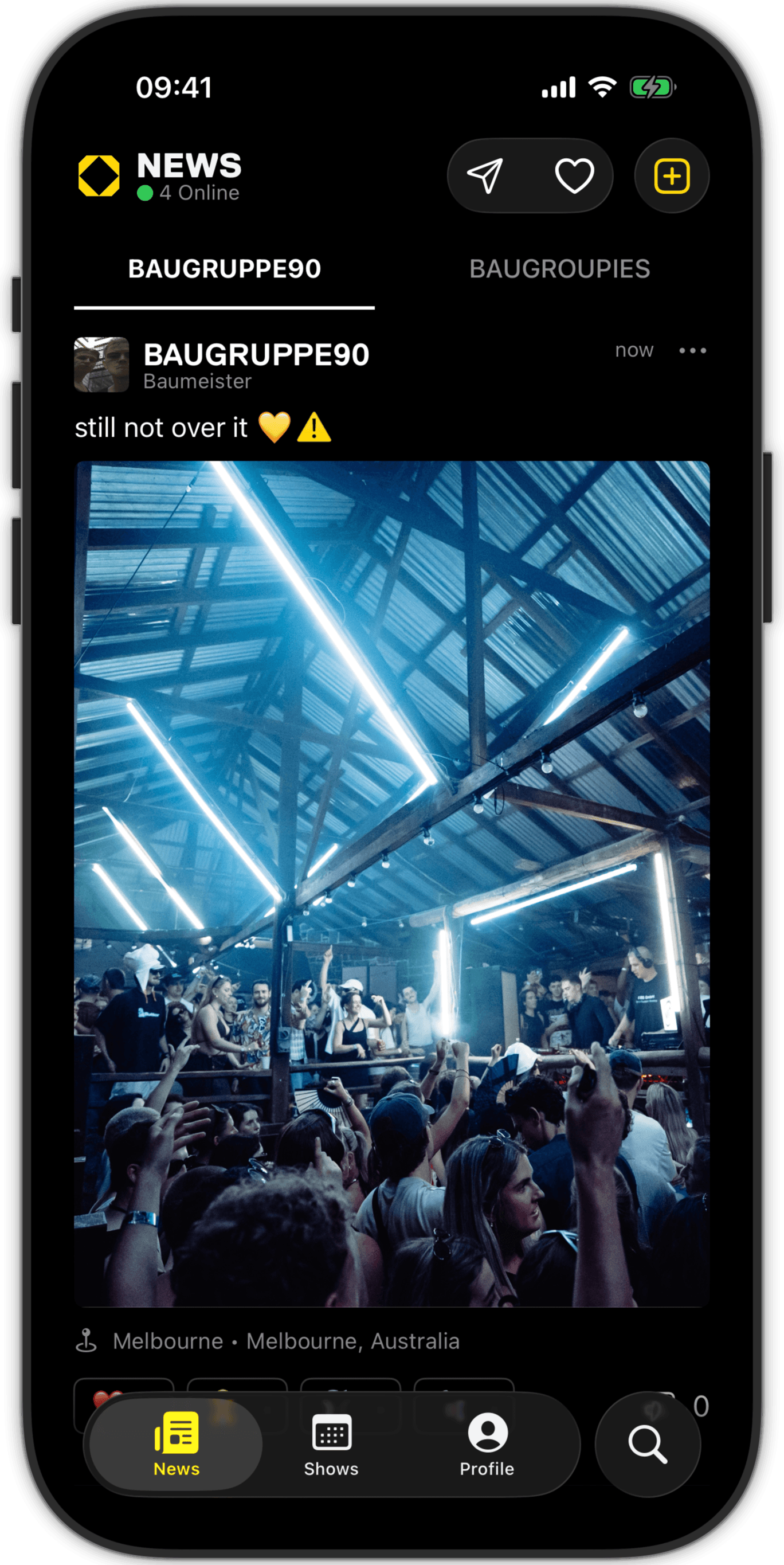 B90HQ home screen with updates